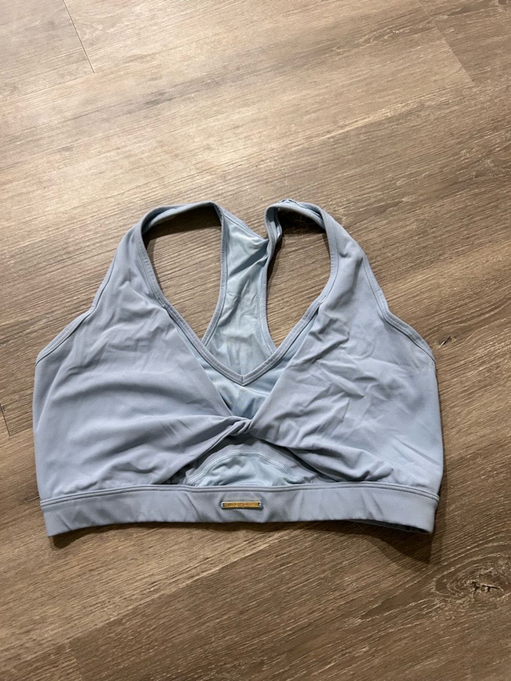 Gymshark Light Blue Twist-Front Sports Bra